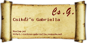 Csikós Gabriella névjegykártya
