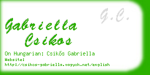 gabriella csikos business card