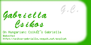 gabriella csikos business card